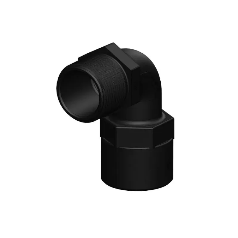 Coude 90° FM fileté fileté BSP noir*Trudesign
