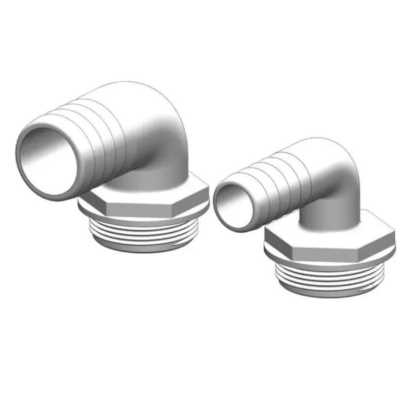 Hot Coude 90° MM fileté cannelé blanc & joint bleu 1"1/2 Wc & Sanitaires·Réservoir Eaux Usées|Wc & Sanitaires·Accessoire & Entretien Wc