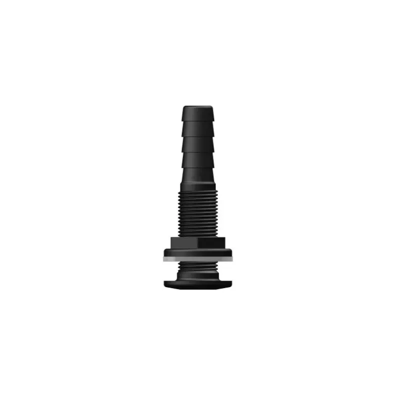 Outlet Passe-coque cannelé noir Plomberie·Passe Coque & Passe Cloison