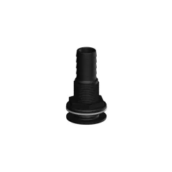 Outlet Passe-coque cannelé noir Plomberie·Passe Coque & Passe Cloison
