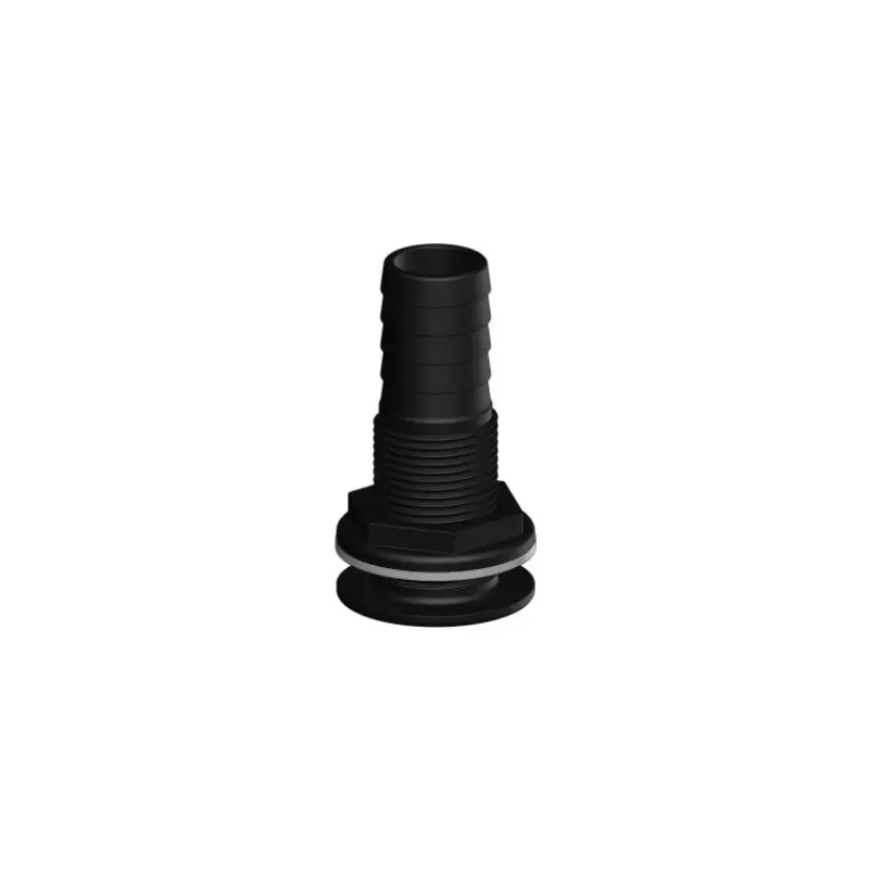 Outlet Passe-coque cannelé noir Plomberie·Passe Coque & Passe Cloison