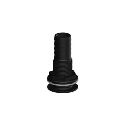 Outlet Passe-coque cannelé noir Plomberie·Passe Coque & Passe Cloison