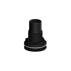 Outlet Passe-coque cannelé noir Plomberie·Passe Coque & Passe Cloison