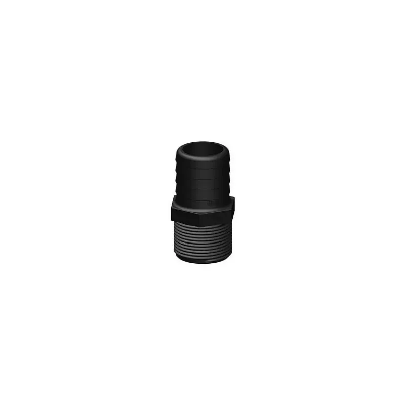 Raccord droit MM long fileté cannelé BSP Noir*Trudesign Sale