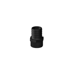Raccord droit MM long fileté cannelé BSP Noir*Trudesign Sale