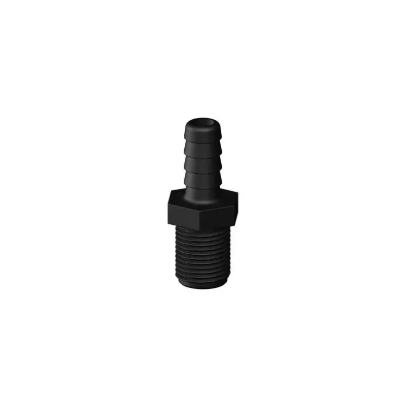 Raccord droit MM inégal fileté cannelé BSP noir*Trudesign Sale