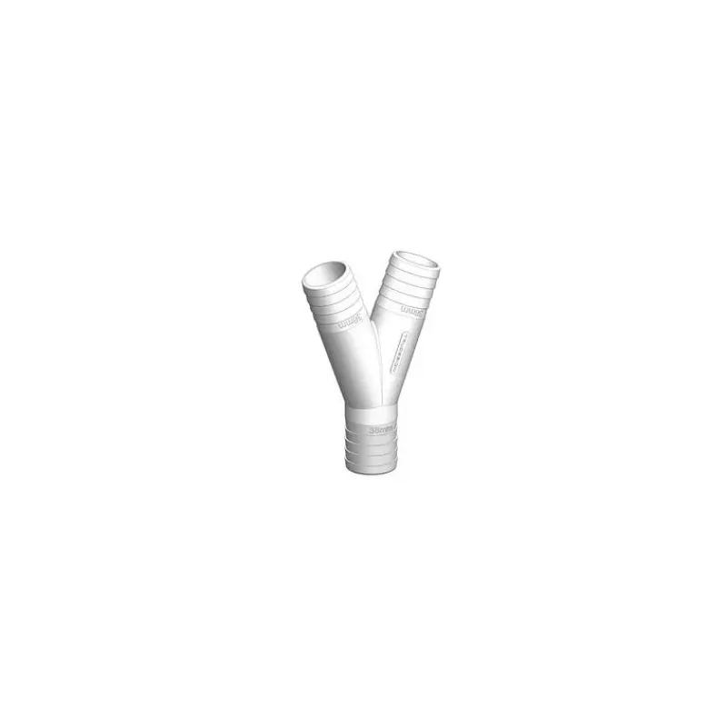 Raccord Y cannelé blanc*Trudesign New