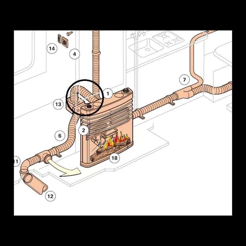 Clearance Gaine VR 72 mm Accessoire Pour Chauffage Et Combiné·Echappement Et Admission D'Air Chauffage