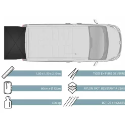 Tente arrière pour double porte | Trafic / Custom*VANCABIN Sale