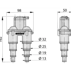 Outlet Airvent coude anti-siphon ø 13 à 32 mm Plomberie·Clapet Anti Retour Et Coude Anti-Siphon