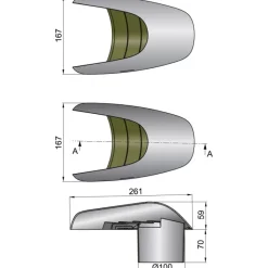 Aérateur Typhoon ø 100 mm*Vetus Discount