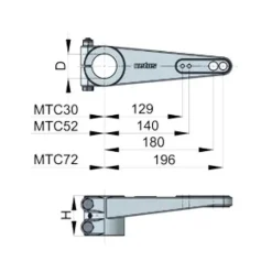 Clearance Bras de mèche alu ø 30 à 40 mm Poste De Pilotage·Direction & Accessoire