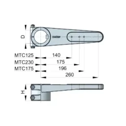 Bras de mèche alu ø 50 à 60 mm*Vetus Online