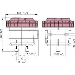 NSF Filtre anti-odeur gasoil ø 16 à 25 mm*Vetus Discount