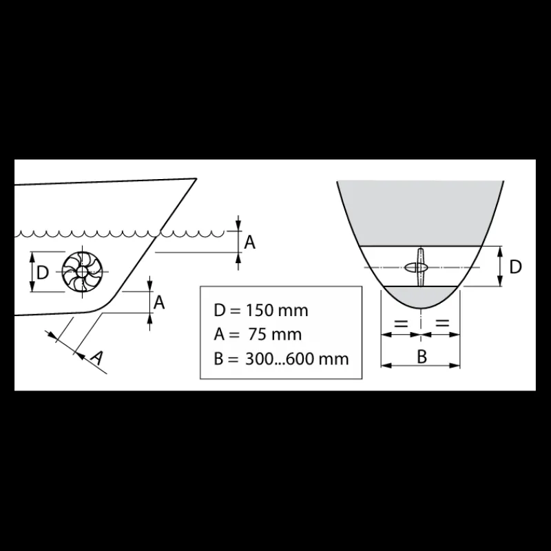 Propulseur d'étrave conventionnel BOW5524 24V 55 Kg 150 mm*Vetus Online