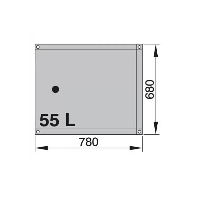 Réservoir souple eaux noires 3 couches 55 à 160 L*Vetus