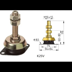 New Silent Bloc K 1 ou 2 cylindres 6-20 CV Equipement Moteur In-Bord·Silent Bloc