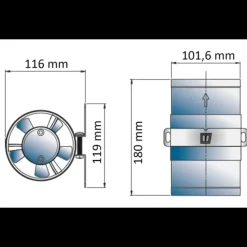 Ventilateur-extracteur ø102mm*Vetus Online