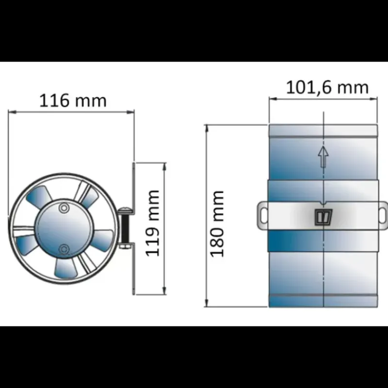 Ventilateur-extracteur ø102mm*Vetus Online