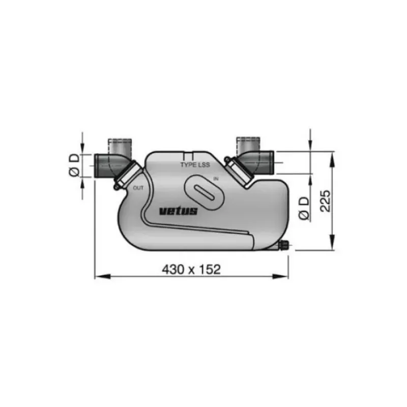 Discount Waterlock LSSA 24,5 à 38 CV Equipement Moteur In-Bord·Circuit Échappement