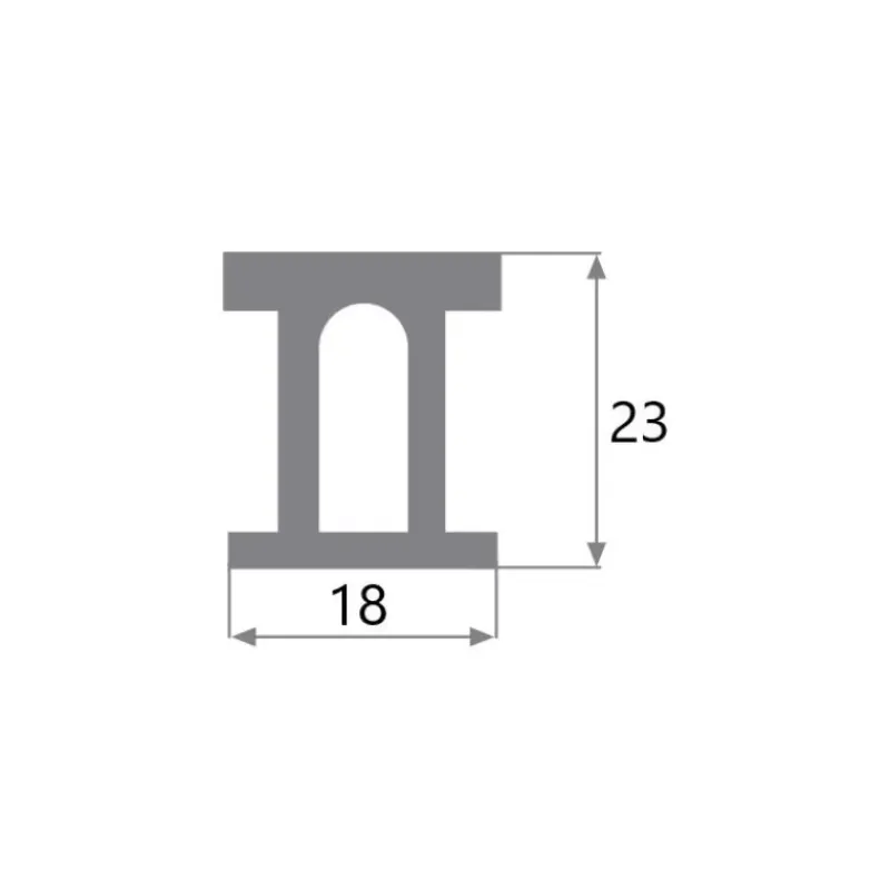 Rail en I 18 x 23 et accessoires*Viadana New