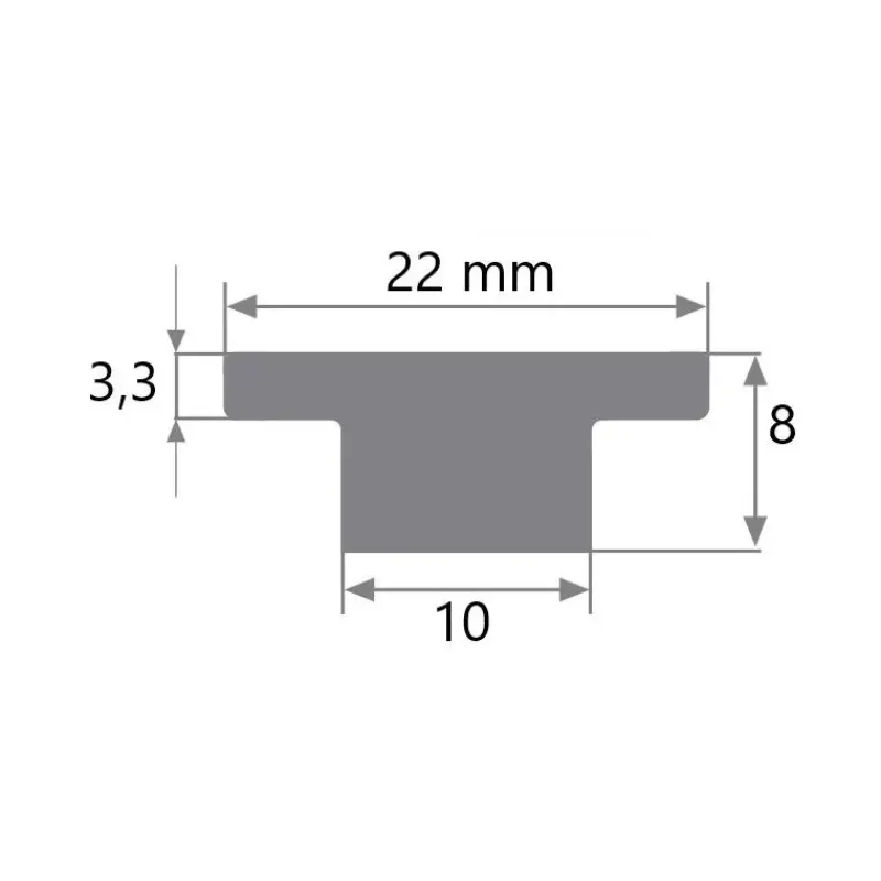 Outlet Rail en T de 22 mm & accessoires Rail & Chariot·Rail & Chariot À Friction
