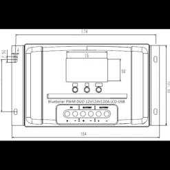 VICTRON BlueSolar DUO PWM 12/24V - 20A Solaire·Régulateur De Charge|Energie Solaire·Régulateur De Charge