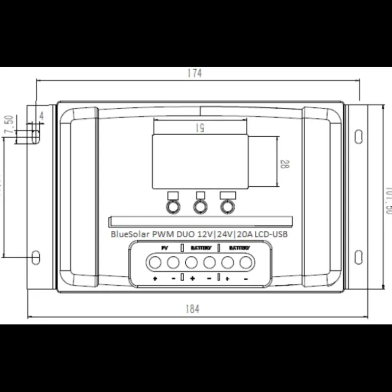 VICTRON BlueSolar DUO PWM 12/24V - 20A Solaire·Régulateur De Charge|Energie Solaire·Régulateur De Charge