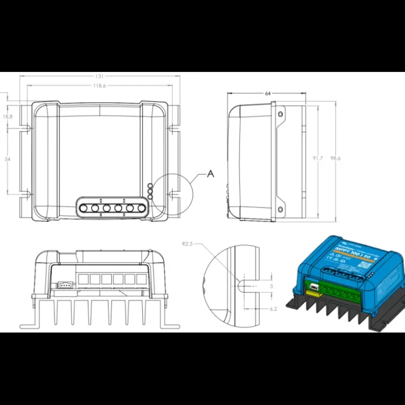 Online VICTRON BlueSolar MPPT 100/20 Solaire·Régulateur De Charge|Energie Solaire·Régulateur De Charge