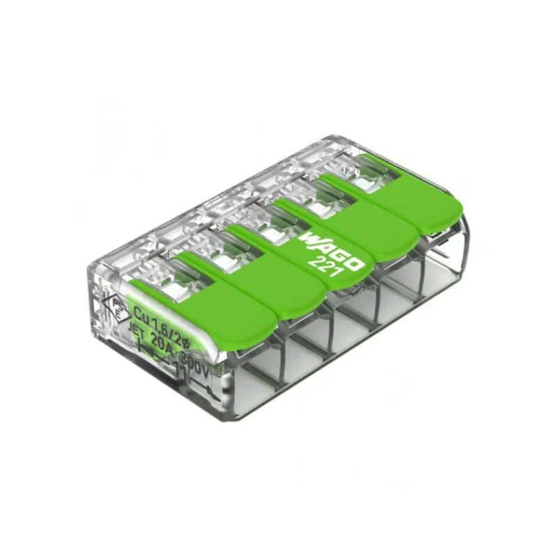 Discount 221 Green 5 entrées | pack de 10 Distribution & Protection·Connecteur Dc|Distribution & Protection·Connecteur Dc