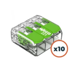 221 Green 3 entrées | pack de 10*Wago Online
