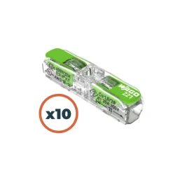 221 Green Inline 2 entrées en ligne | pack de 10*Wago Discount