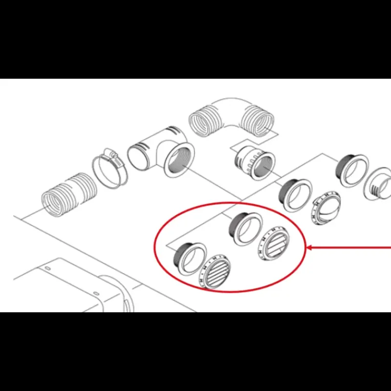 Online Sortie d'air fixe Ø 90 mm Accessoire Pour Chauffage Et Combiné·Bouches Et Raccords De Gaines D'Air Chaud