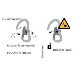 Longe Proline Extensible 1,40M | 1 Mousqueton | témoin d'usure Matériel De Sécurité Embarqué·Longe, Harnais & Ligne De Vie