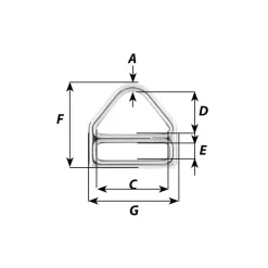 Discount Triangle à barrette inox 316L Cordage·Sangle, Sandow & Élastique