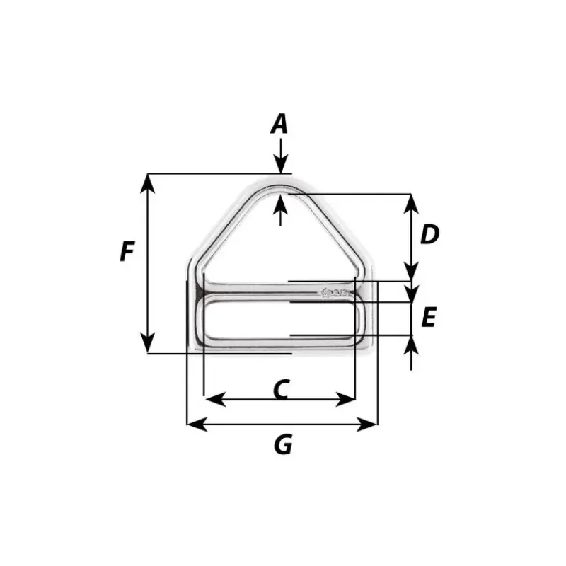 Discount Triangle à barrette inox 316L Cordage·Sangle, Sandow & Élastique