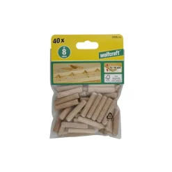 Cheville bois | ø 8 x 40 mm | 40 pièces*Wolfcraft Outlet