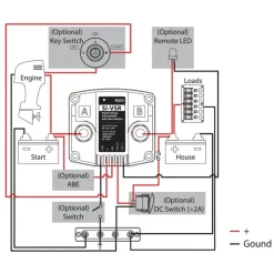 SI-VSR Relais sensible à la tension avec isolateur Starter*YIS MARINE New